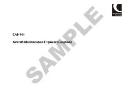 CAP 741 - Aircraft Maintenance Engineer`s