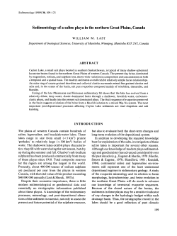 Sedimentology of a saline playa in the northern Great Plains, Canada