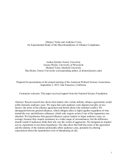 Alliance Terms and Audience Costs