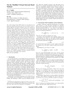 On the Modified Virtual Internal Bond Method
