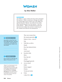 by Alice Walker - Paso Robles High School
