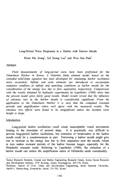 Long-Period Wave Responses in a Harbor with Narrow