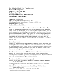 Rhetoric II Spring 1999 - NYU Gallatin School of Individualized Study
