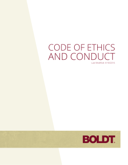 Code of Ethics and Conduct.