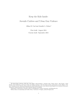 Keep the Kids Inside: Juvenile Curfews and Urban Gun Violence