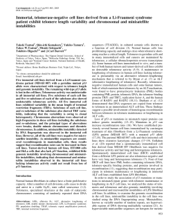 Immortal, telomerase-negative cell lines derived