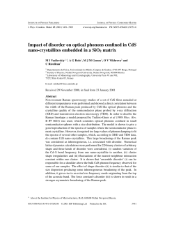Impact of disorder on optical phonons confined in CdS nano