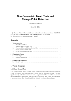 Non-Parametric Trend Tests and Change