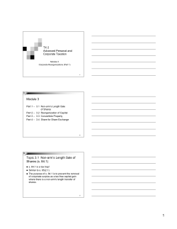 Module 3 Topic 3.1 Non-arm`s Length Sale of Shares (s. 84.1)