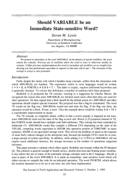 Should VARIABLE be an Immediate State-sensitive Word?