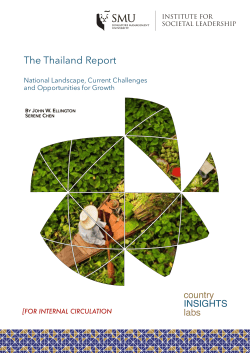 The Thailand Report - Institute for Societal Leadership