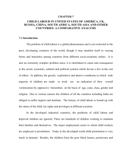 CHILD LABOUR IN UNITED STATES OF AMERICA, UK, RUSSIA