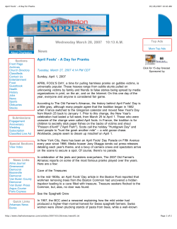 April Fools` - A Day for Pranks