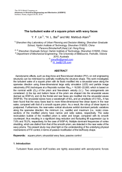 The turbulent wake of a square prism with wavy faces YF Lin , *HL