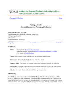 Finding Aid to the Herschel Lashkowitz