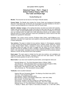 Reading List - Faculty of History
