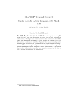 BLANkET1 Technical Report 16 Smoke in south