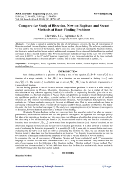 Comparative Study of Bisection, Newton