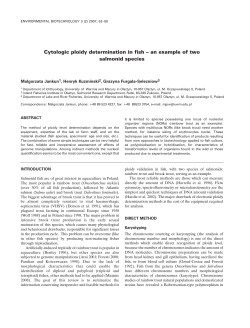 Cytologic ploidy determination in fish &ndash; an example of two salmonid