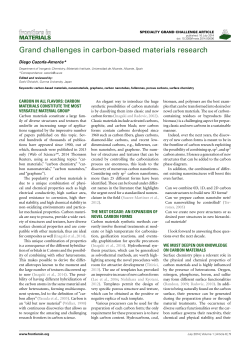 Grand challenges in carbon-based materials research