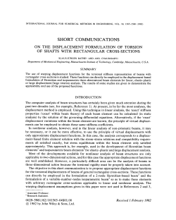 On the displacement formulation of torsion of shafts with