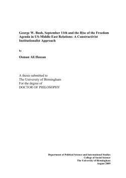 George W. Bush, September 11th and the Rise of the Freedom