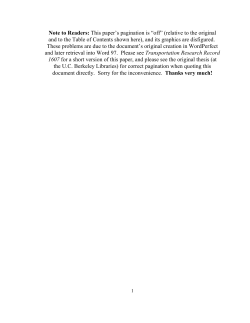 Note to Readers: This paper`s pagination is &ldquo;off&rdquo; (relative to the