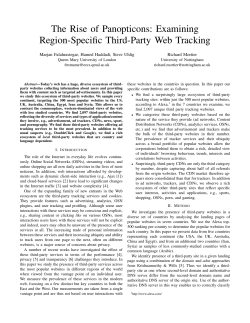 The Rise of Panopticons: Examining Region-Specific Third