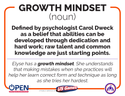 (noun) GROWTH MINDSET