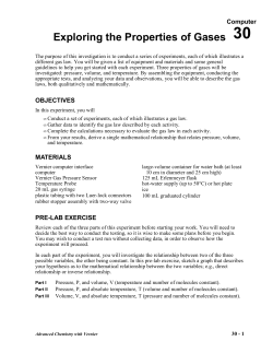 Exploring the Properties of Gases