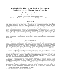 Optimal Color Filter Array Design: Quantitative Conditions and an