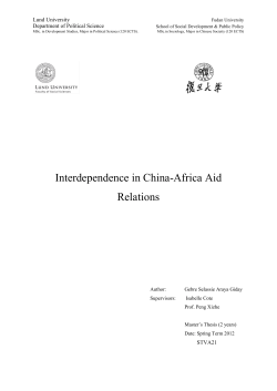 Interdependence in China-Africa Aid Relations