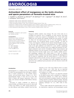 Antioxidant effect of manganese on the testis structure and sperm