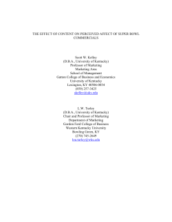 THE EFFECT OF CONTENT ON PERCEIVED AFFECT OF SUPER