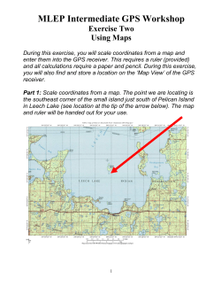 MLEP Intermediate GPS Workshop Exercise Two Using Maps