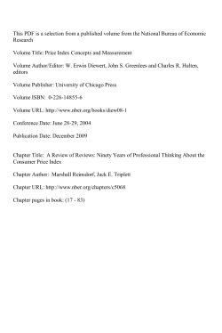 Price Index Concepts and Measurement