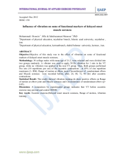 Influence of vibration on some of functional markers of delayed