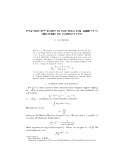 Paper 208. Universality Limits in the Bulk for Arbitrary Measures on