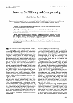 Perceived Self-Efficacy and Grandparenting