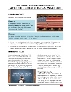 SUPER RICH: Decline of the US Middle Class