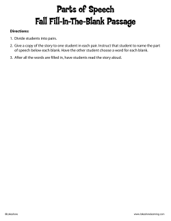 Parts of Speech - Lakeshore Learning