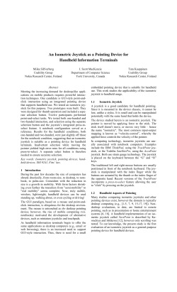 An Isometric Joystick as a Pointing Device for