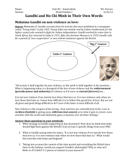 Gandhi and Ho Chi Minh in Their Own Words Mahatma Gandhi on