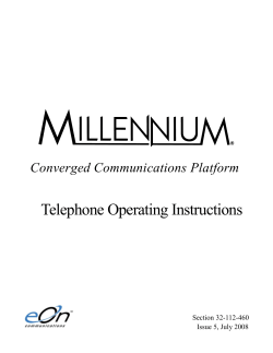 Telephone Operating Instructions