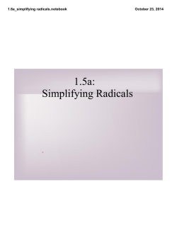 1.6a_simplifying radicals.notebook