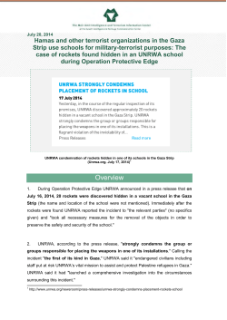 Hamas and other terrorist organizations in the Gaza Strip use