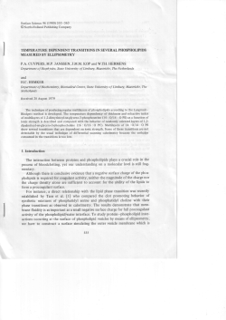 TEMPERATURE DEPENDENT TRANSITIONS.IN SEVERAL