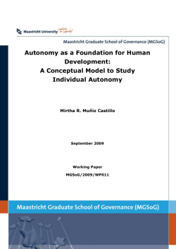 Autonomy as a foundation for human