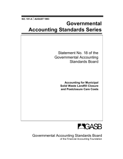 Accounting for Municipal Solid Waste Landfill Closure