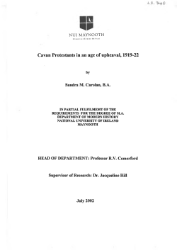 Cavan Protestants in an age of upheaval, 1919-22